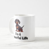 Frauen Dackel Hund - Es ist ein Leben voller Wucht Kaffeetasse (Vorderseite Links)