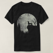 Frauen Dackel und Mondkunst (Geschenk)  T-Shirt (Design vorne)