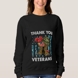Frauen danken Veteranen für die Kampfstiefel Mohnb Sweatshirt