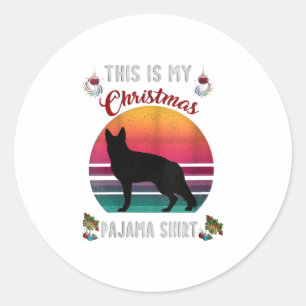 Frauen, das ist mein Weihnachts-Pajama Shir Runder Aufkleber