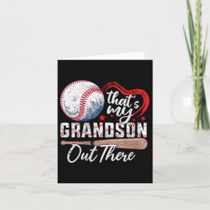 Frauen, das mein Enkel da draußen Baseball-Grandm Karte