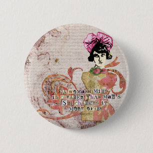 Frauen denken an digitale Collage Button