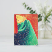 Frauen denken Moderne Kunst Akrylic Painting Postkarte (Stehend Vorderseite)