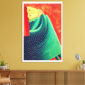 Frauen denken zeitgenössische Kunst Akrylic Painti Leinwanddruck (Insitu (Wohnzimmer))