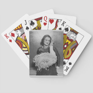 Frauen der 1930er Jahre mit Fluffy Swan Spielkarten