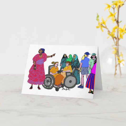 Frauen der Welt - 3 Karte (Gelbe Blume)