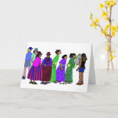 Frauen der Welt - 4 Karte (Gelbe Blume)