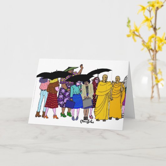 Frauen der Welt - 7 Karte (Gelbe Blume)