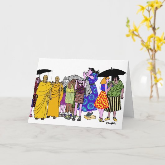 Frauen der Welt - 8 Karte (Gelbe Blume)