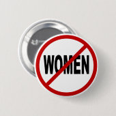 Frauen des Hass-Women/No Zeichen-Aussage erlaubt Button (Vorne & Hinten)