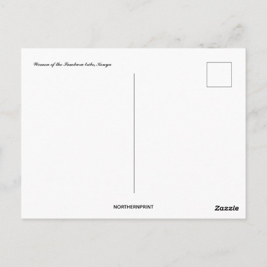 Frauen des Samburu-Stammes in Kenia Postkarte (Rückseite)