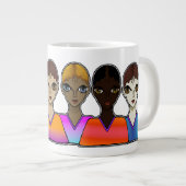 Frauen-Design Jumbo-Tasse (Vorderseite Rechts)