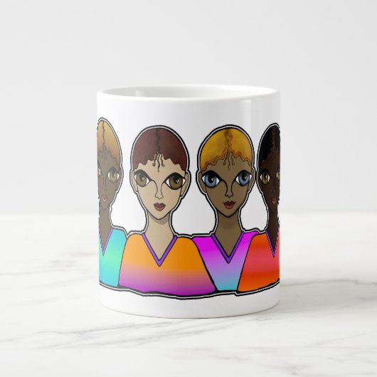 Frauen-Design Jumbo-Tasse (Vorderseite)