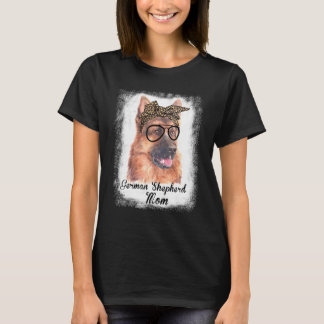 Frauen Deutscher Schäferhund Mutter Leopard Geblei T-Shirt