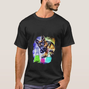 Frauen Deutscher Schäferhund Verrückter Wissenscha T-Shirt