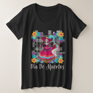 Frauen Dia de Muertos (Tag der Toten) Große Größe T-Shirt