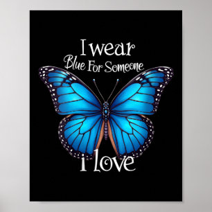 Frauen: Diabetes-Bewusstsein Butterfly Familienunt Poster