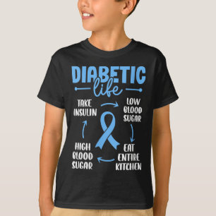 Frauen Diabetisches Leben Niedriges Blut Zucker es T-Shirt