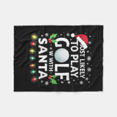 Frauen, die am ehesten Golf mit der Familie spiele Fleecedecke (Vorderseite (Horizontal))