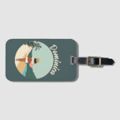 Frauen, die bei Sonnenuntergang am Strand spaziere Gepäckanhänger (Vorderseite (Horizontal))