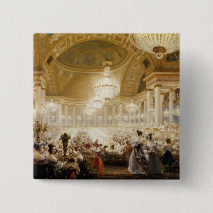 Frauen, die beim Tuileries im Jahre 1835 speisen Button