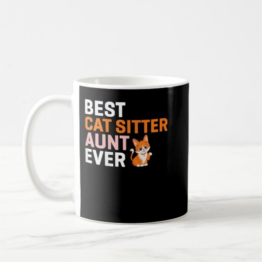 Frauen die beste Cat Sitter Tante je Kaffeetasse (Links)