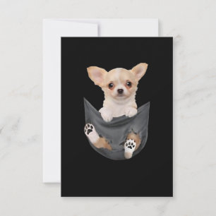 Frauen, die Chihuahua lieben, in ihren Pocket-Hund RSVP Karte