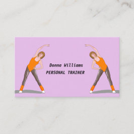 Frauen, die Coolen Personal Trainer ausüben Visitenkarte