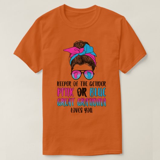 Frauen, die das Geschlecht in Rosa oder Blau halte T-Shirt (Design vorne)