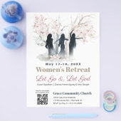 Frauen, die die Kirche verehren, kehren rosa Bäume Flyer (Einzeln)