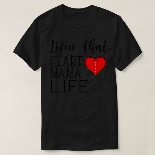 Frauen, die dieses Herz Mama Life CHD Bewusstsein T-Shirt (Design vorne)