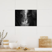 Frauen, die durch ein Canyon Golf B&W Foto gehen Poster (Küche)