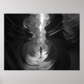 Frauen, die durch ein Canyon Golf B&W Foto gehen Poster (Vorne)