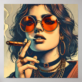 Frauen, die eine widerspenstige und Coole Einstell Poster