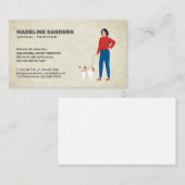 Frauen, die einen Hund laufen Visitenkarte (Vorne/Hinten)