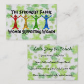 Frauen, die Frauen stützen Visitenkarte (Vorne/Hinten)