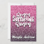 FRAUEN, DIE FRAUEN UNTERSTÜTZEN, KUNDENGLITZER TYP MAGNETEINLADUNG (Vorderseite)