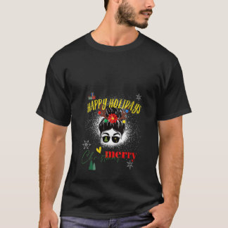 Frauen, die froh sind, und Frohe Festtage Happy Ho T-Shirt