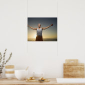 Frauen, die Gewichte 4 Poster (Küche)