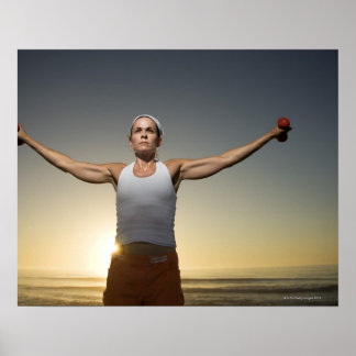 Frauen, die Gewichte 4 Poster