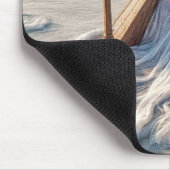 Frauen, die Harfe im Meer spielen Mousepad (Ecke)