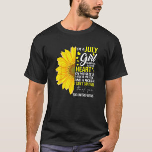 Frauen, die ich bin Juli Mädchen Sonnenblumen Matc T-Shirt