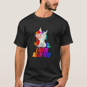Frauen, die ich hasse Sie alle Middle Finger Regen T-Shirt