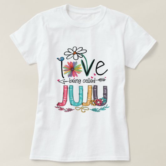 Frauen, die ich Liebe nenne, Juju Sonnenblumen-Müt T-Shirt (Design vorne)