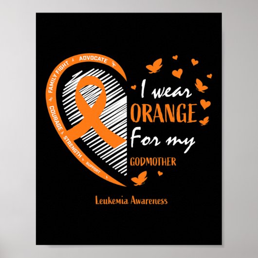 Frauen, die ich Orange für meine Mutter Leukämie A Poster (Vorne)