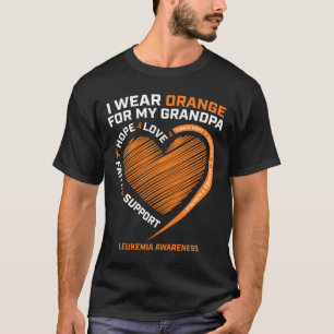 Frauen, die ich Orange für meine Opa Leukämie Awar T-Shirt