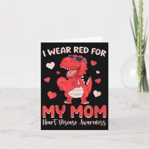 Frauen, die ich rot für meine Mama trage, Dinosaur Karte