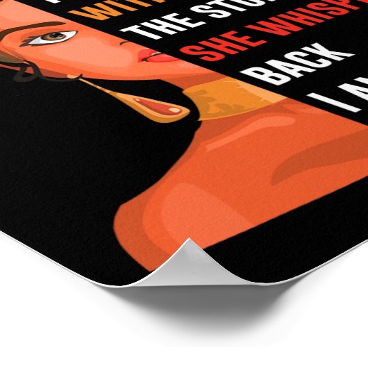 Frauen, die ich stürmisch bin, flüstern sie ihr zu poster (Ecke)