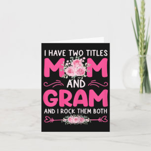 Frauen, die ich zwei Titel Mama und Gram floral Ni Karte