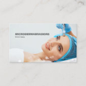 Frauen, die microdermabrasion Hautbehandlung Visitenkarte (Vorderseite)